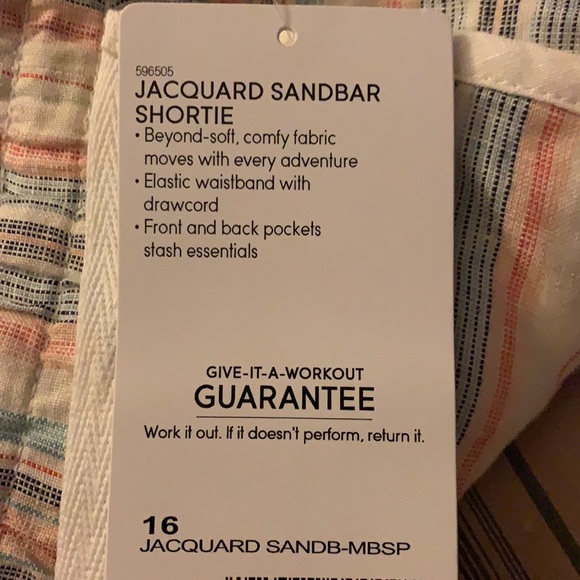 Athleta Shorts Jacquard Sandbar Shortie Linen - Picture 4 of 5